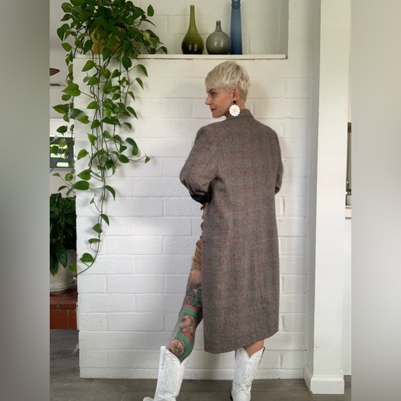 Incredible vintage 1990s Brooks Brothers Grey Wool Double Breasted Overcoat - Picture 5 of 12